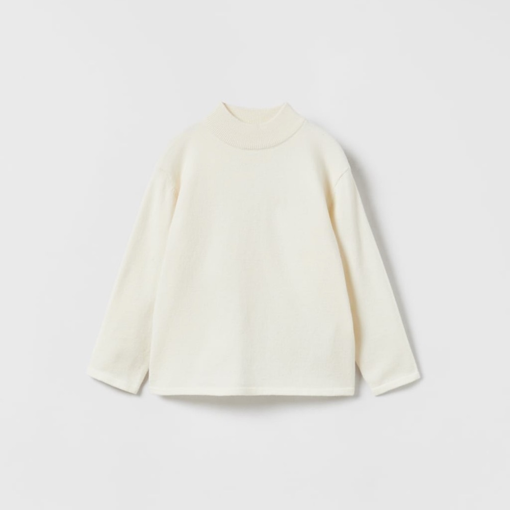 Zara Mock Neck Knit Sweater - Picture 1 of 7